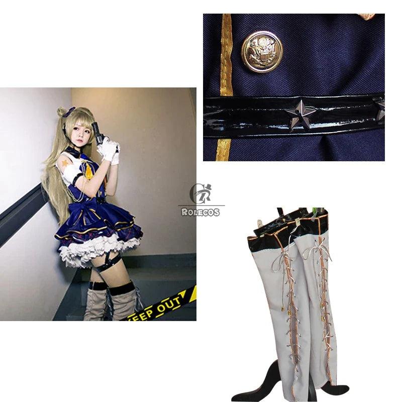 LoveLive! Kotori Minami Cosplay Costume Anime Love Live Lolita Minami Kotori Policewoman Costume Women Uniform Halloween