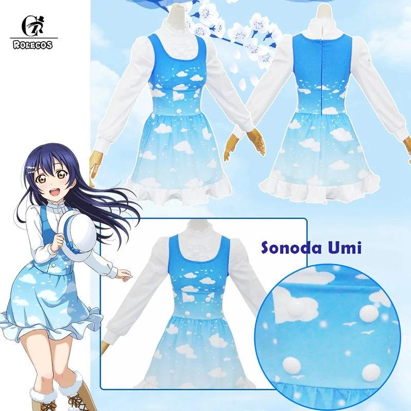 Lovelive Sky Cosplay Costume Maki Rin Nico Umi Cosplay  Love Live Eli Kotori Kotori Costume Hanayo Nozomi Lolita Dress