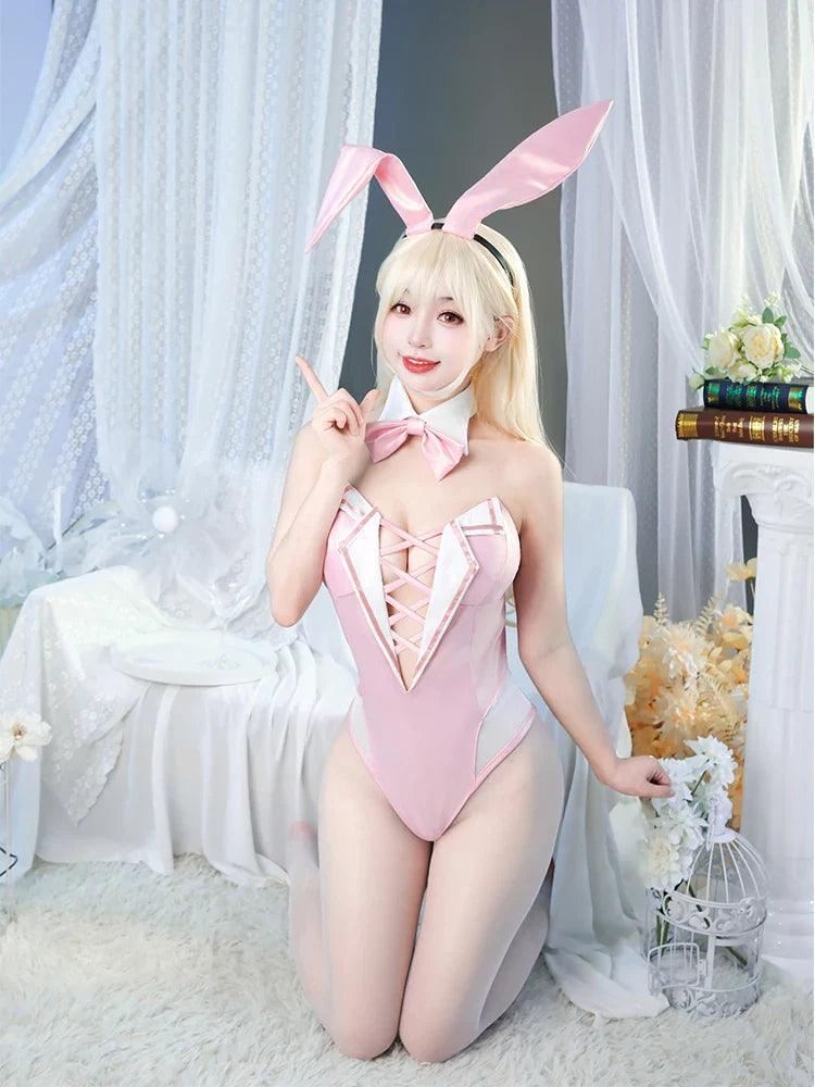 March 7th Bunny Girl Costume Honkai Star Rail March 7th Women Sexy Cosplay Bunny Suit Pink Uniform Jumpsuits