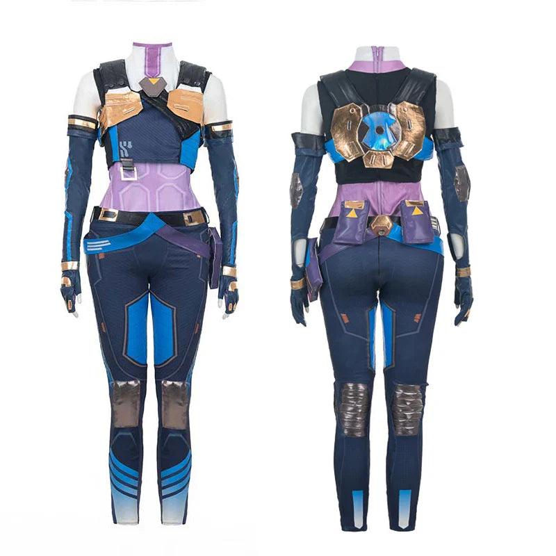 Neon Cosplay Costume Game Valorant Neon Cosplay Costume Blue Women Combat Uniform Halloween Party Outfit Full Set