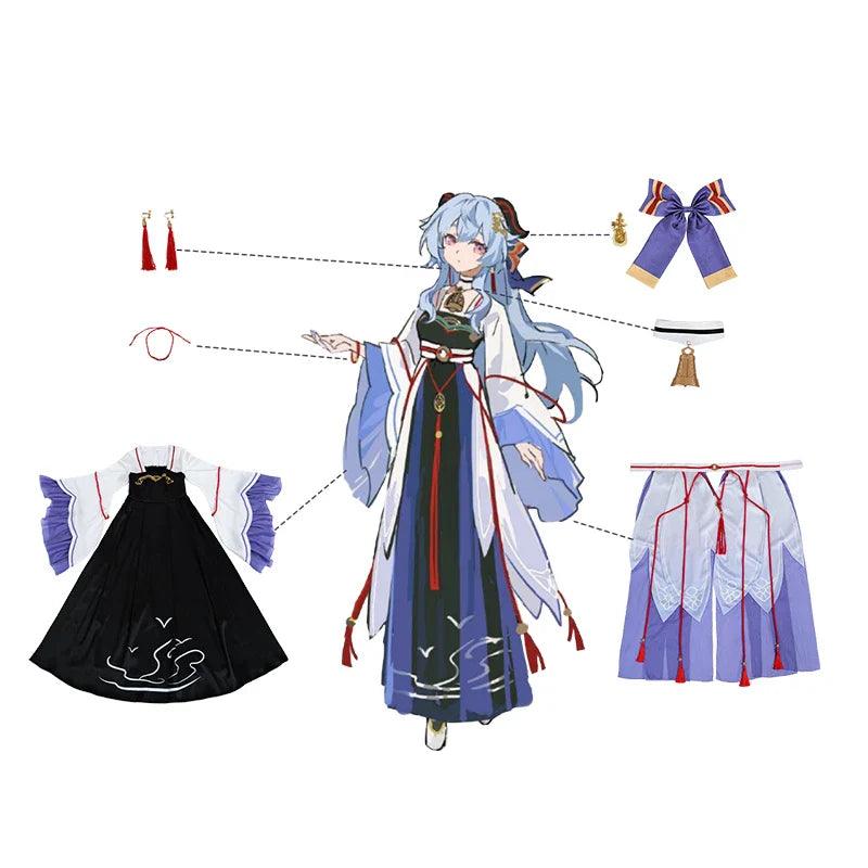 Original Ganyu Dress Game Genshin Impact Women Halloween Costume Party Outfit Ganyu Cosplay Costume