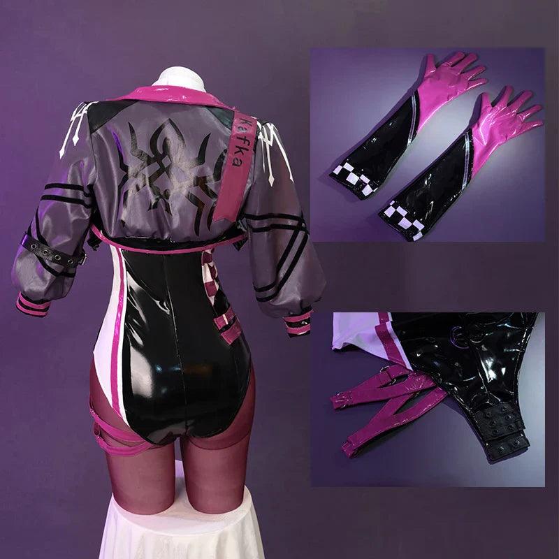 Original Honkai Star Rail Kafka Cosplay Costume Kafka Derivative Racing Suit Halloween Women Jumpsuit