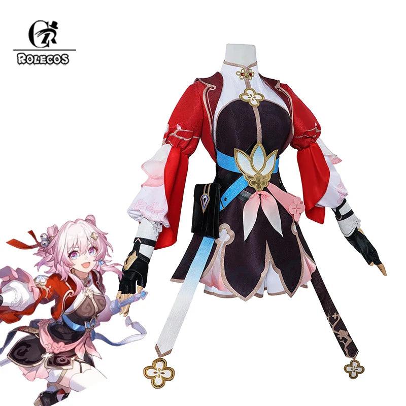 The New Sword Master March 7th Cosplay Costume Honkai Star Rail March 7th Women Suit Halloween Carnival Party Uniform