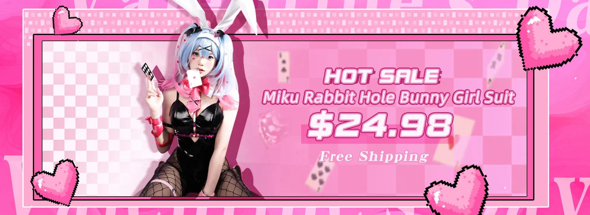 Hutao Bunny Girl Costume Genshin Impact Hutao Bunny Suit Sexy Women Jumpsuit Original Cosplay Costume Full Set