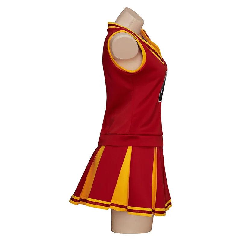 Sabrina Cheerleader Costume Cosplay Red High School Cheer Uniform Outfit for Women