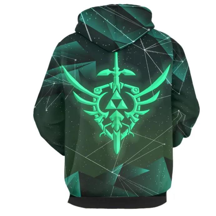 Game Link Cosplay Costume Adult Men 3D Print Pullover Halloween Carnival Party Sweatshirt Comic Con Hooded Coat Streetwear