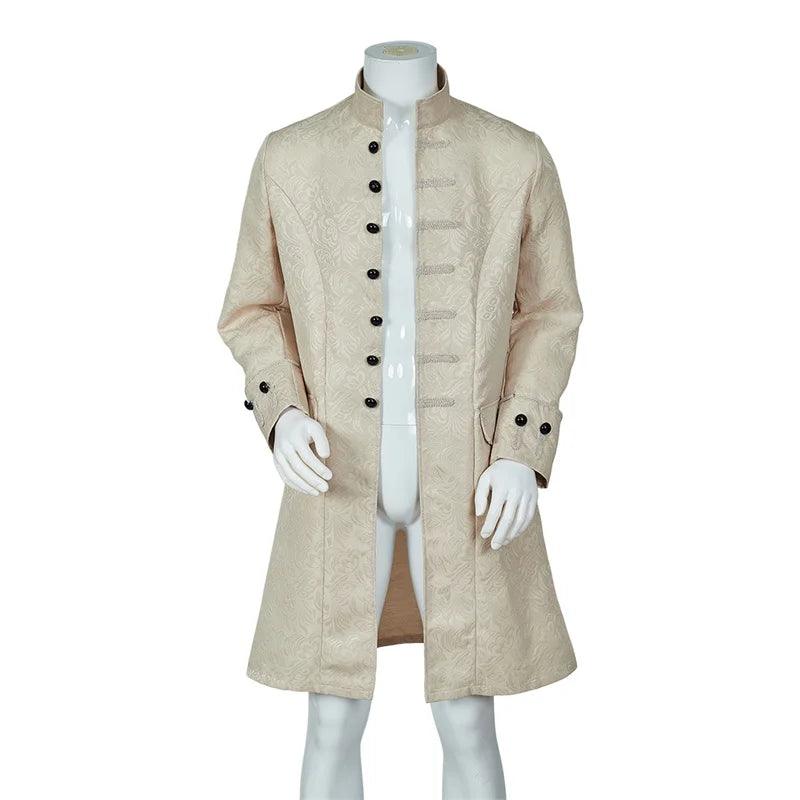 Medieval Gothic Victorian Jacket for Men - Vintage Tailcoat Trench Coat Steampunk Uniform