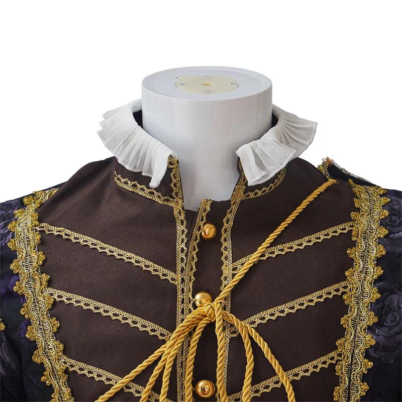 Tudor King & Nobleman Cosplay Costume - Medieval Renaissance Prince Outfit with Cloak | Coscosmos