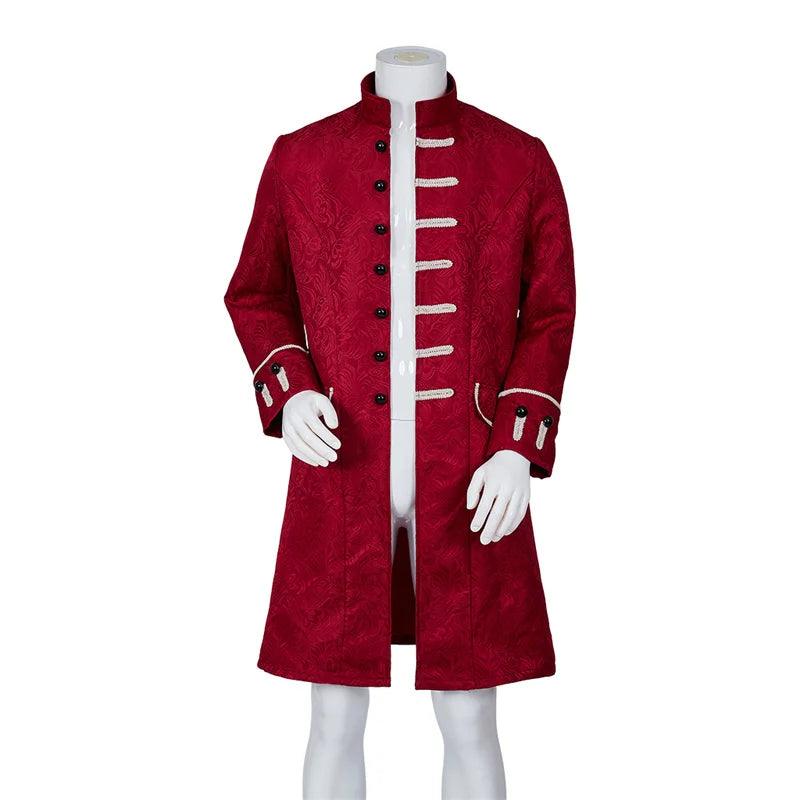 Medieval Gothic Victorian Jacket for Men - Vintage Tailcoat Trench Coat Steampunk Uniform