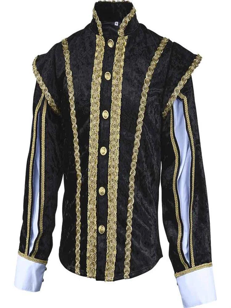 Men’s Tudor Jacket Cosplay Costume - Renaissance Elizabethan Uniform for Medieval Events