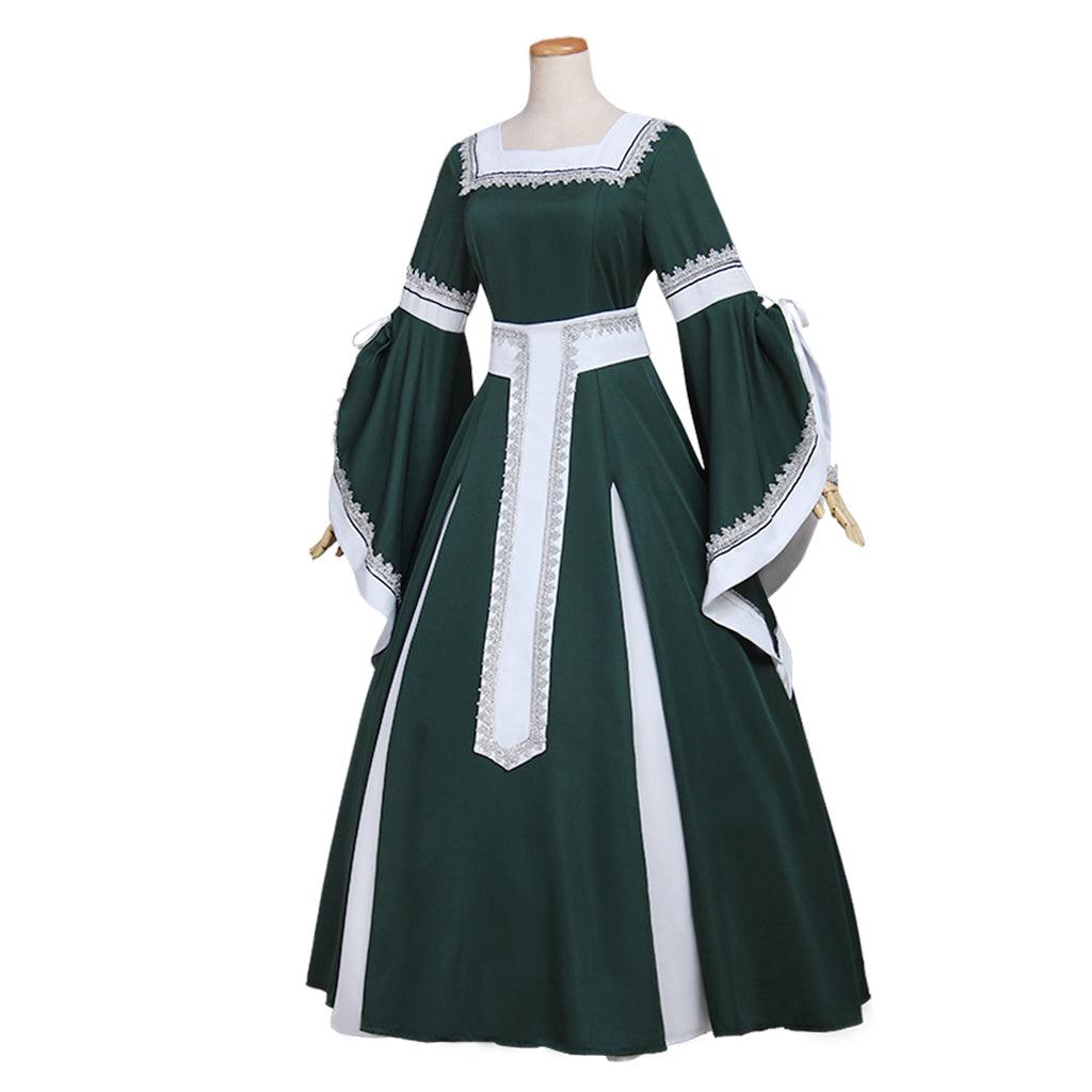 Halloween Costume for Women Cosplay Medieval Palace Princess Green Dress Renaissance Victorian Women Costume Cosplay Clothing