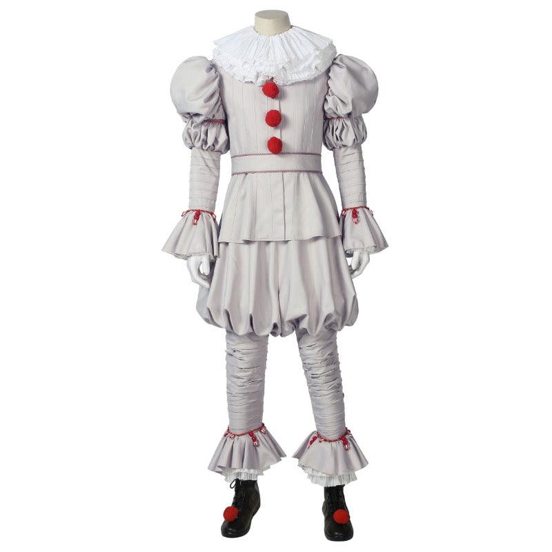 The Dancing Clown Joker Cosplay Costume with White Scarf and Accessories - Halloween Outfit