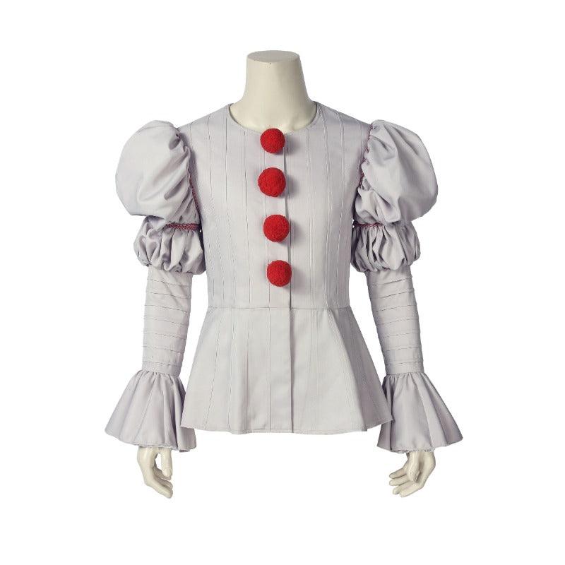 The Dancing Clown Joker Cosplay Costume with White Scarf and Accessories - Halloween Outfit