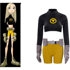 Women's Teen Cosplay Titan Costume Terra Cosplay Outfits Superhero Suit for Halloween