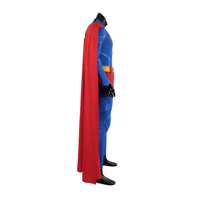 Superhero Legacy Clark Kent Cosplay Costume - Blue Zentai Bodysuit with Red Cape