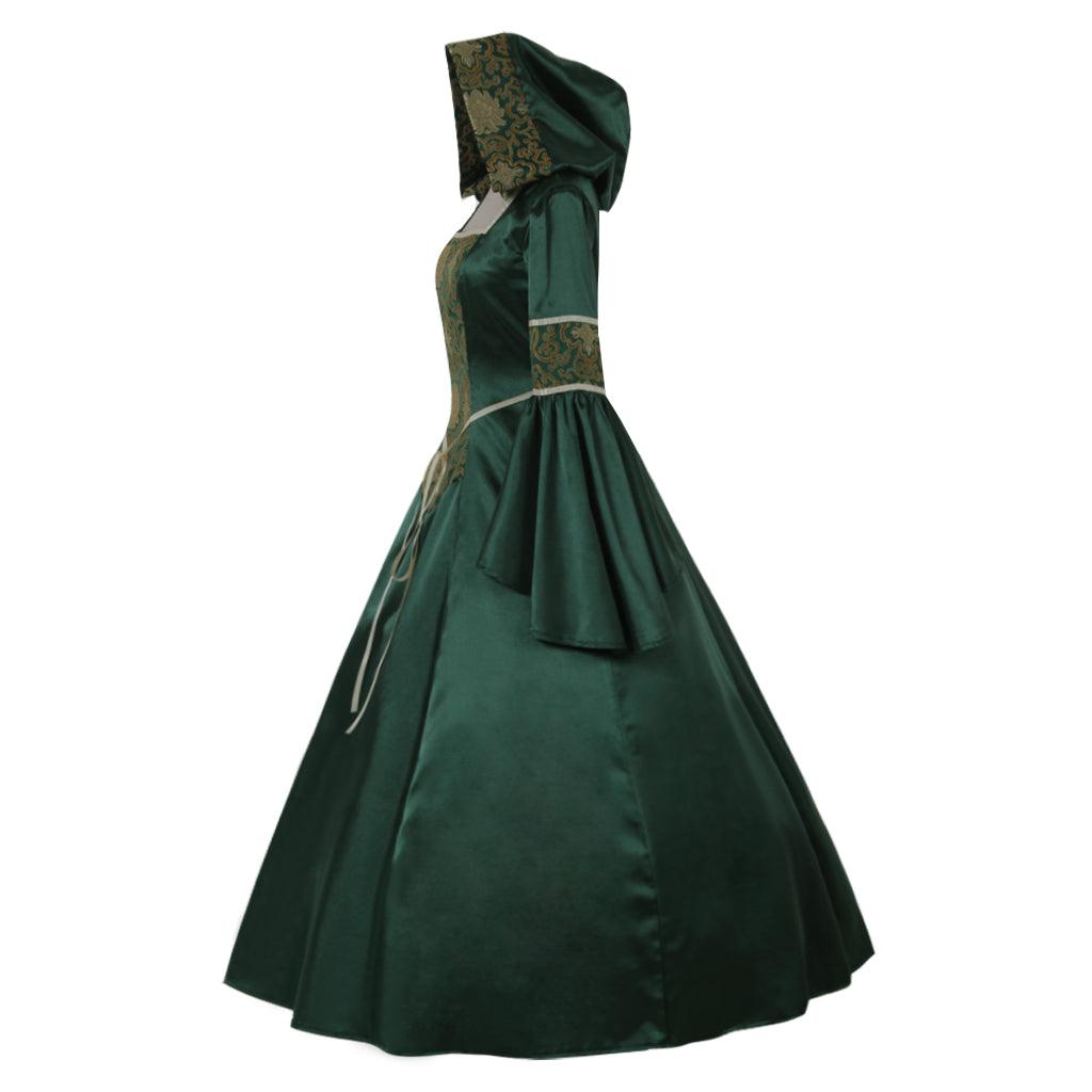 Medieval Noble Ball Gowns Adult Ladies Victorian Dresses Gothic Evening Dresses Green Vampire Dresses