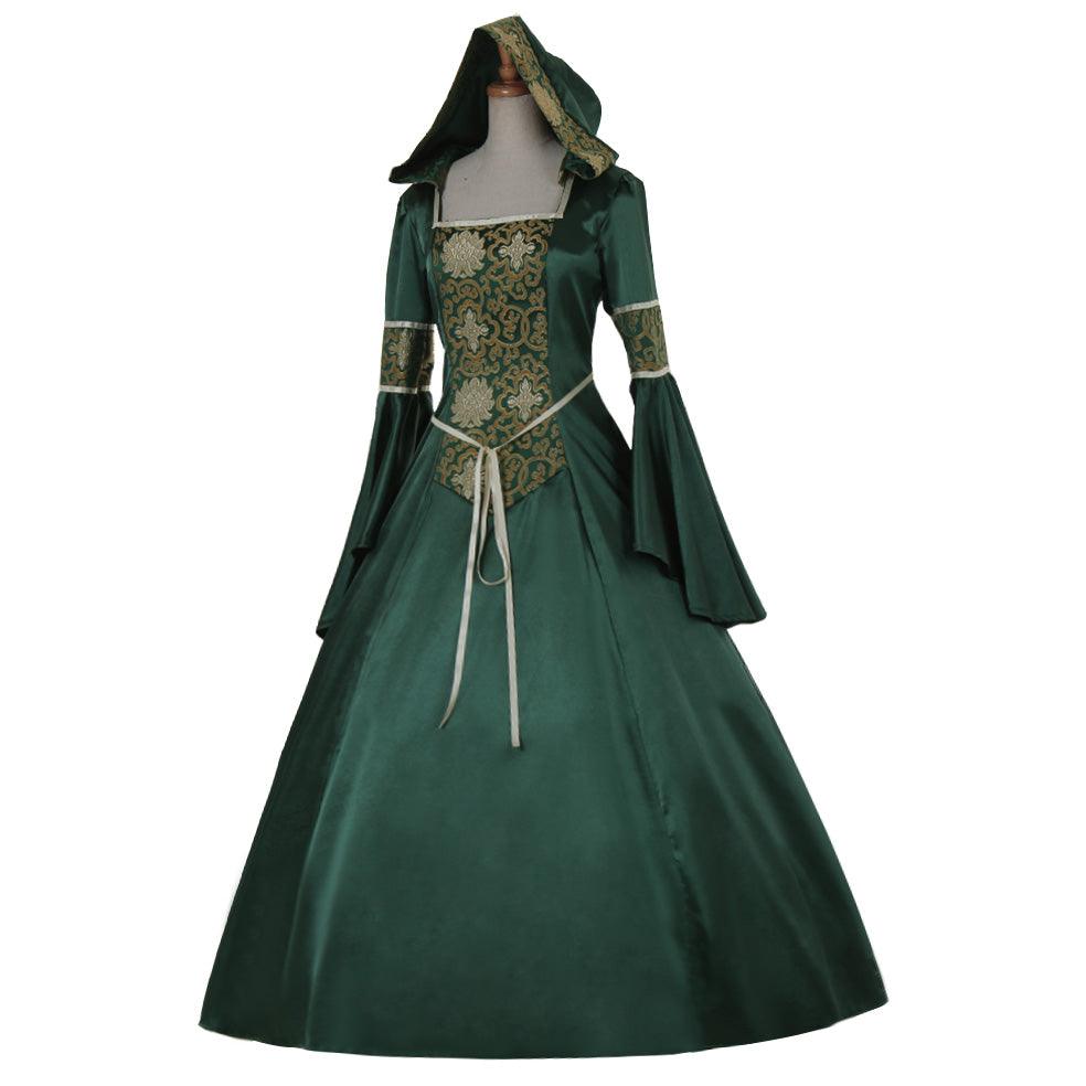 Medieval Noble Ball Gowns Adult Ladies Victorian Dresses Gothic Evening Dresses Green Vampire Dresses