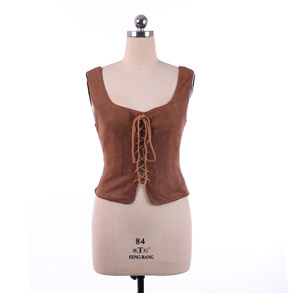 Medieval Lady Lace-Up Corset Vest – Custom Made for Cosplay