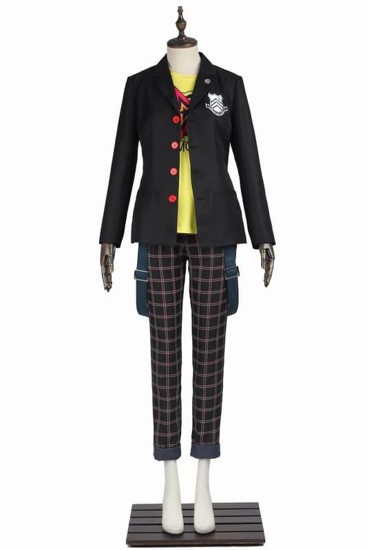 Ryuji Sakamoto Persona 5 Cosplay Costume School Uniform with Wig for Halloween and Carnival