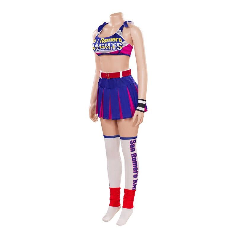 Juliet Starling Cosplay Costume - Lollipop Chainsaw Sexy Top and Skirt Set for Women and Girls