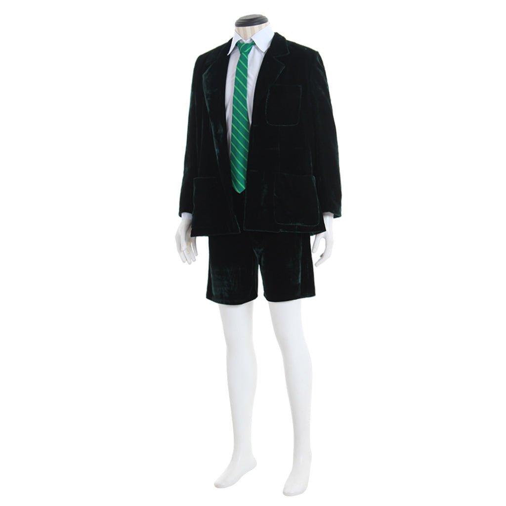 AC/DC Angus Young School Boy Cosplay Costume – Men’s Velvet Coat & Shorts Set - Coscosmos