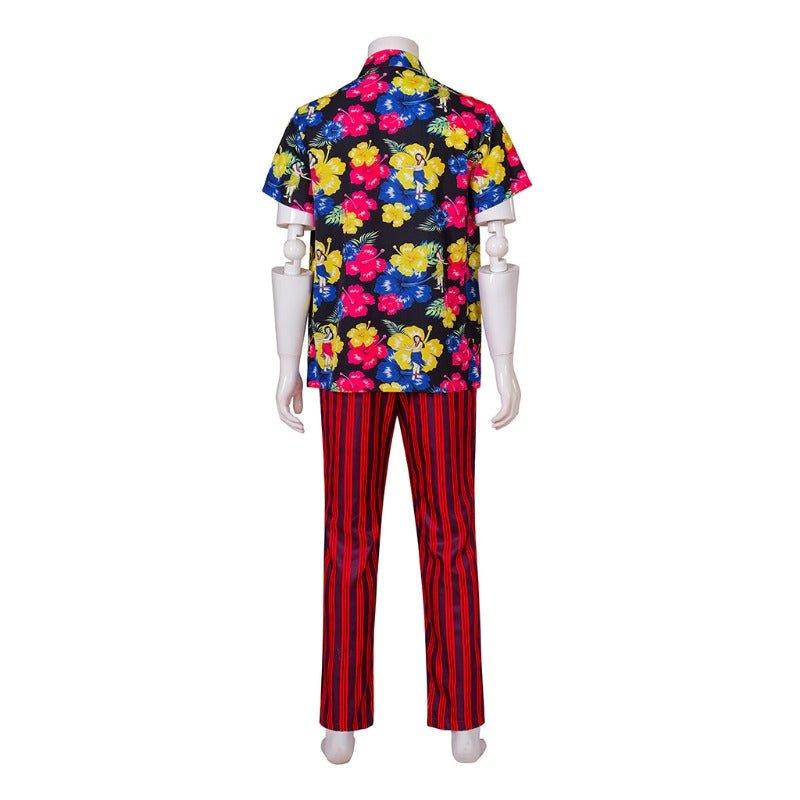 Ace Ventura Pet Detective Cosplay Costume Hawaiian Shirt Pants Belt Full Set - Coscosmos