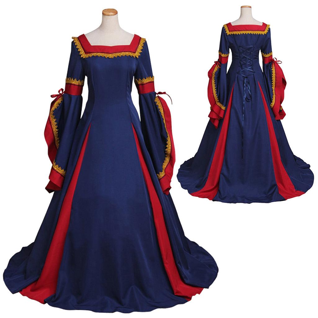 Women's Spring Medieval Dress Costume - Custom Made Vintage Victorian Renaissance Cosplay Gown for Carnival Party