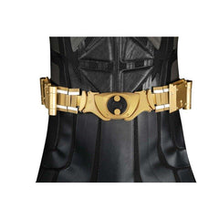 Adult Superhero Costume Bat Knight Cosplay Jumpsuit with Cape & Mask for Halloween - Coscosmos