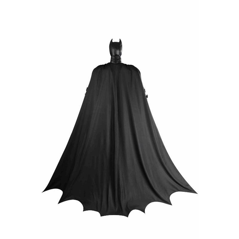 Adult Superhero Costume Bat Knight Cosplay Jumpsuit with Cape & Mask for Halloween - Coscosmos