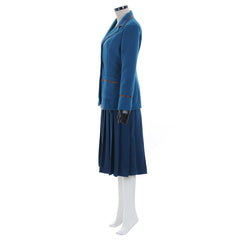 Adult Women’s Blue Suit Coat Dress Carnival Costume for Halloween and Theme Parties - Coscosmos