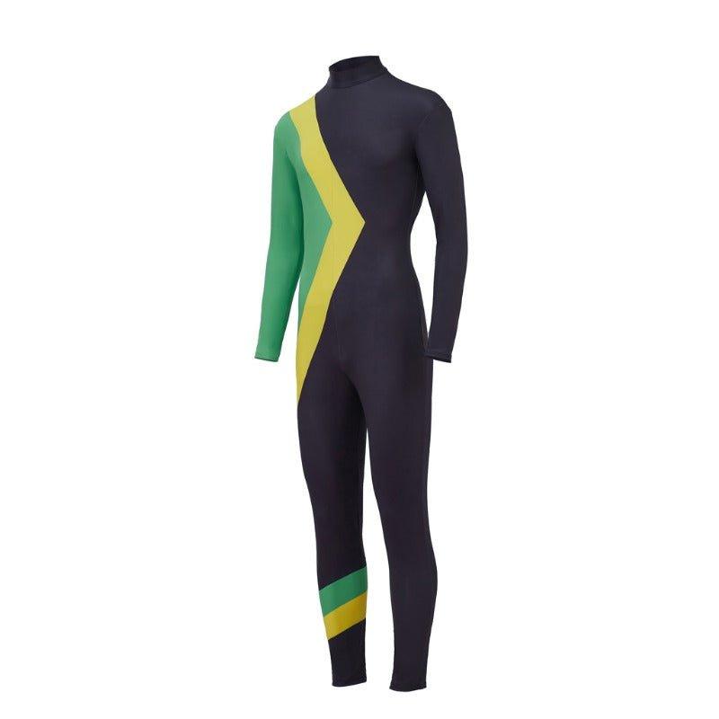 Adults Cool Runnings Jamaican Bobsled Team Cosplay Bodysuit for Ice Sliding - Coscosmos