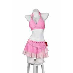 Aerith Gainsborough Swimsuit - Final Fantasy VII Remake Cosplay Halter Pink Bathing Suit - Coscosmos