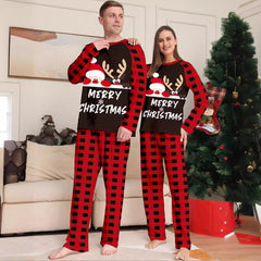 Amazon autumn new cute letter printing Christmas parent - child set foreign trade European and AmericACute Letter Print Christmas Family Matching Pajamas Set | Plaid Loungewear for Kids & Parents | Coscomosan plaid loungewear pajamas - Coscosmos