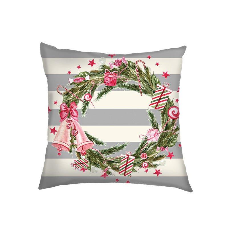 Amazon cross - border Christmas themed pillow cover Santa decoration cushion home sofa cushion cover - Coscosmos