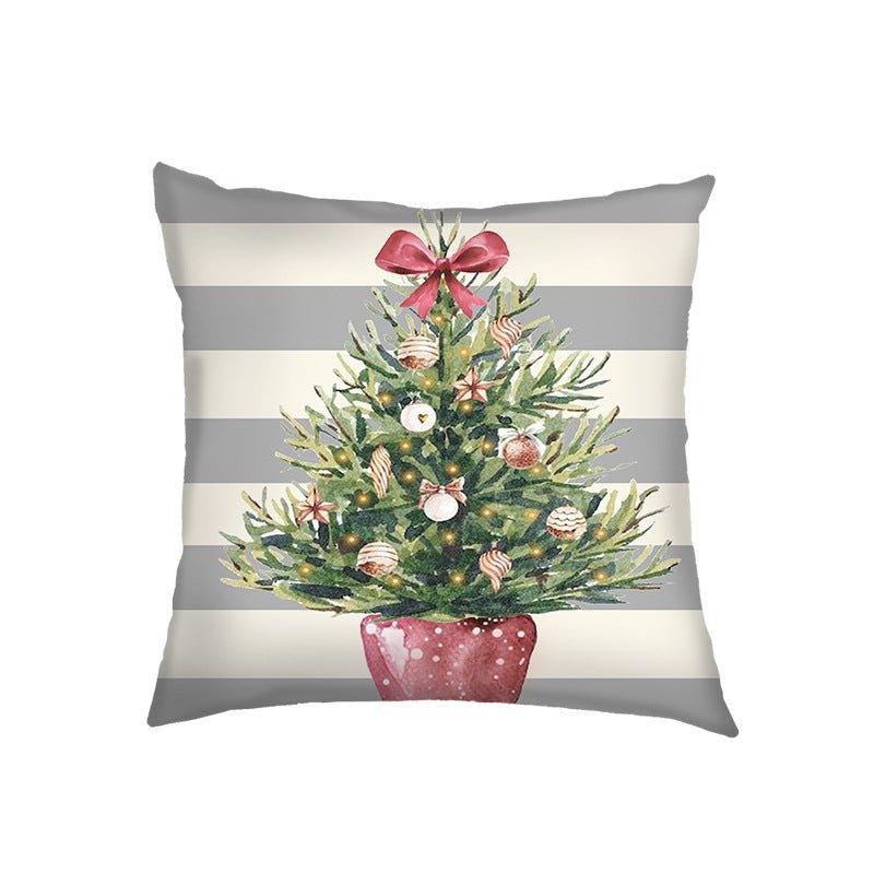 Amazon cross - border Christmas themed pillow cover Santa decoration cushion home sofa cushion cover - Coscosmos