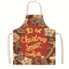 Amazon Nordic Christmas Apron Kitchen Party Anti - Fouling Apron Snowman Bells Elk Santa Jacket - Coscosmos