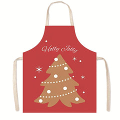 Amazon Nordic Christmas Apron Kitchen Party Anti - Fouling Apron Snowman Bells Elk Santa Jacket - Coscosmos