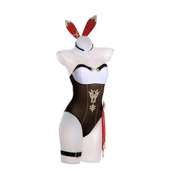 Amber Bunny Girl Costume Genshin Impact Amber Bunny Suit Sexy Women Jumpsuit Amber Uniform Full Set - Coscosmos