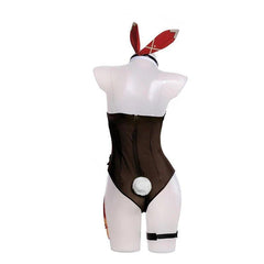 Amber Bunny Girl Costume Genshin Impact Amber Bunny Suit Sexy Women Jumpsuit Amber Uniform Full Set - Coscosmos