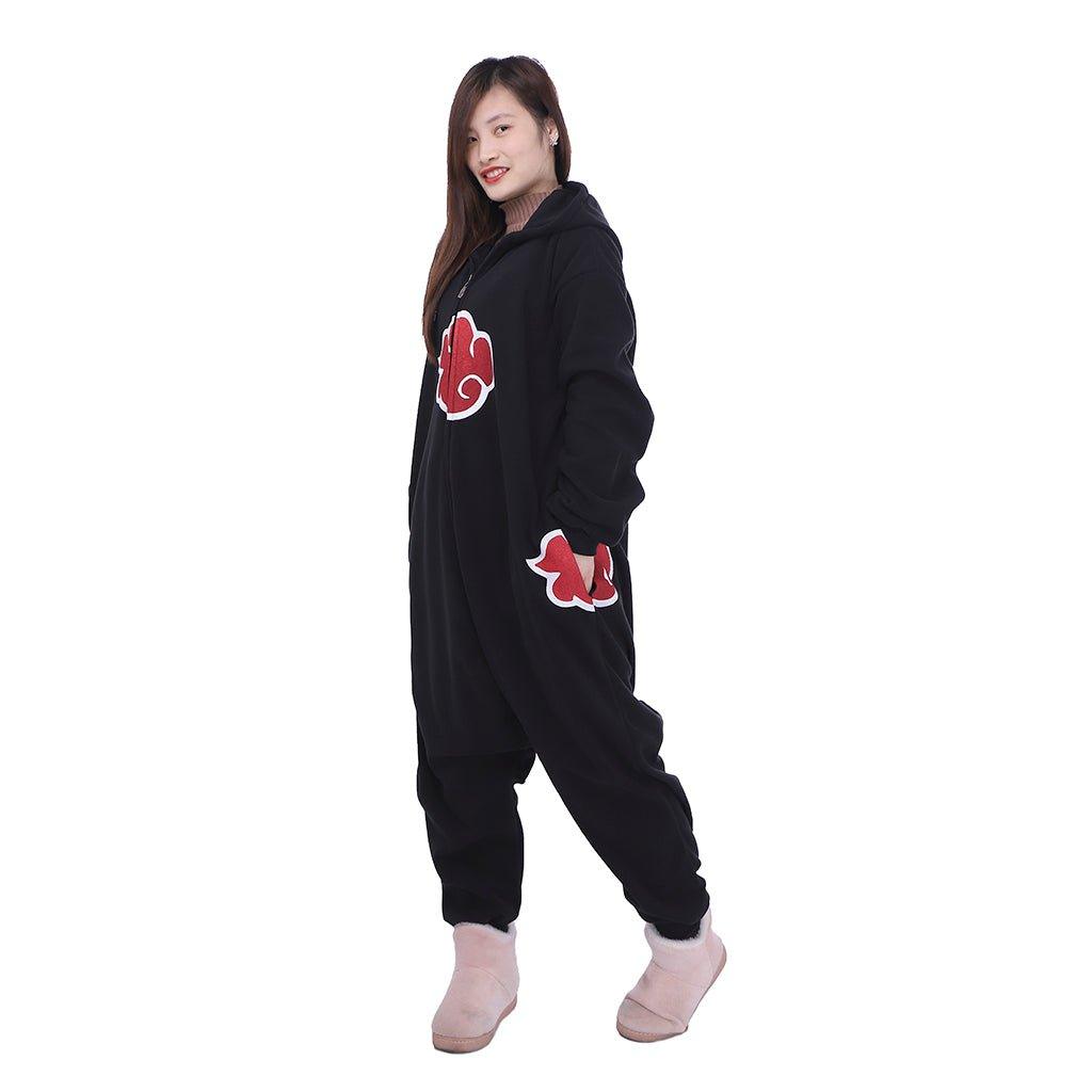 Anime Akatsuki Cloud Sleepwear Adult Unisex Onesies Polyester Pyjamas Nightwear Halloween Carnival Cosplay Costume - Coscosmos