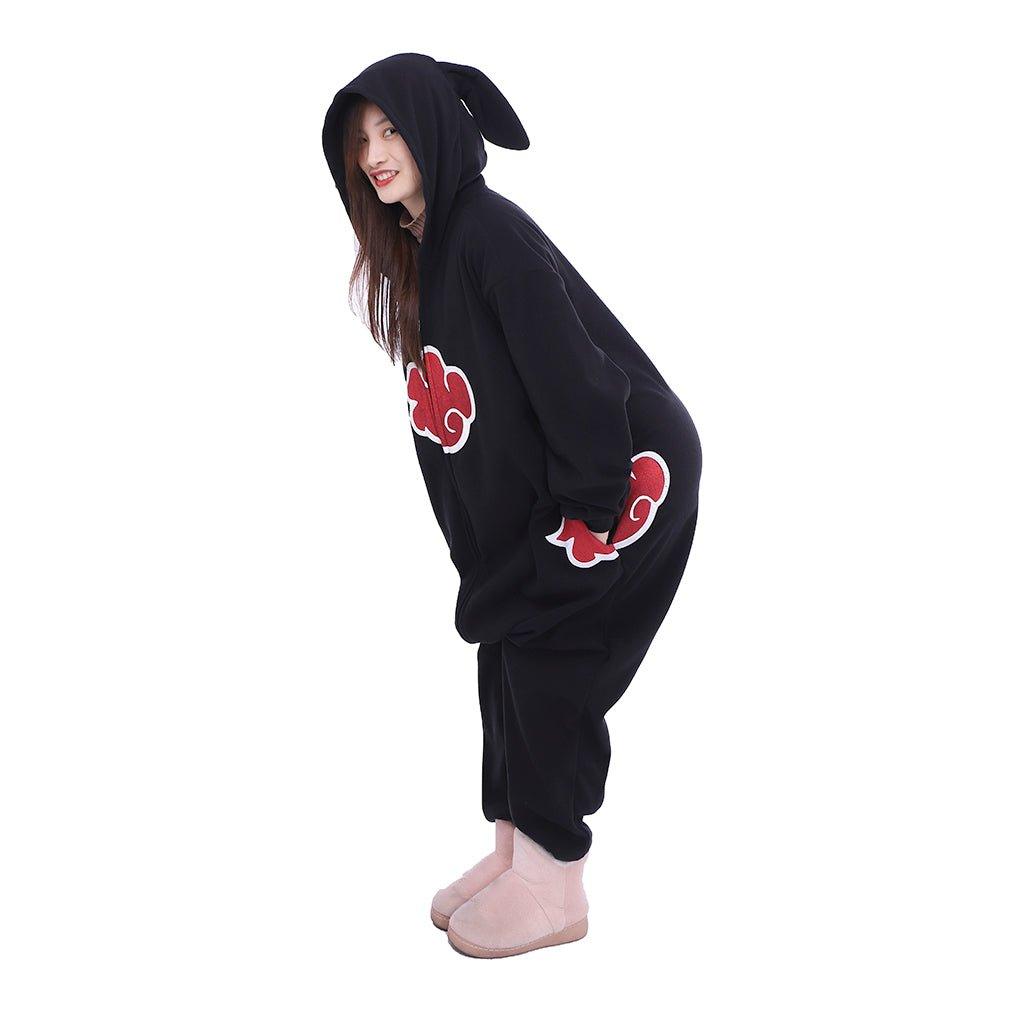 Anime Akatsuki Cloud Sleepwear Adult Unisex Onesies Polyester Pyjamas Nightwear Halloween Carnival Cosplay Costume - Coscosmos