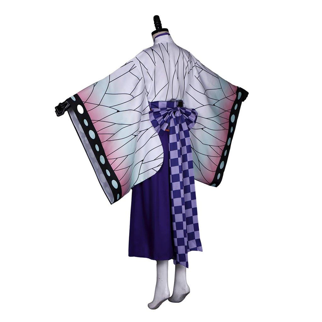 Anime Demon Slayer: Kimetsu no Yaiba Kochou Shinobu Lolita Maid Apron Dress Cosplay Costume - Coscosmos