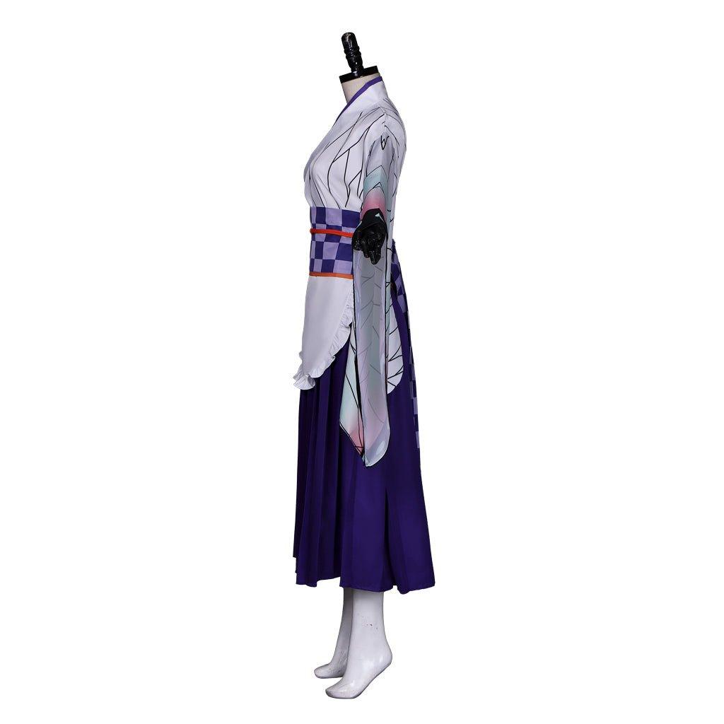 Anime Demon Slayer: Kimetsu no Yaiba Kochou Shinobu Lolita Maid Apron Dress Cosplay Costume - Coscosmos