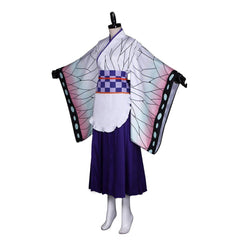 Anime Demon Slayer: Kimetsu no Yaiba Kochou Shinobu Lolita Maid Apron Dress Cosplay Costume - Coscosmos