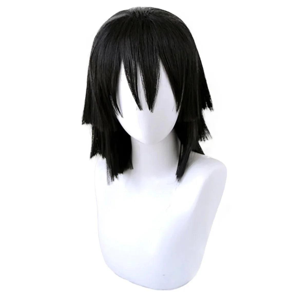 Anime Iguro Obanai Cosplay Wig Rose Net Synthetic Fiber Adjustable Size Heat Resistant Cap Comb Halloween Cos Convention - Coscosmos