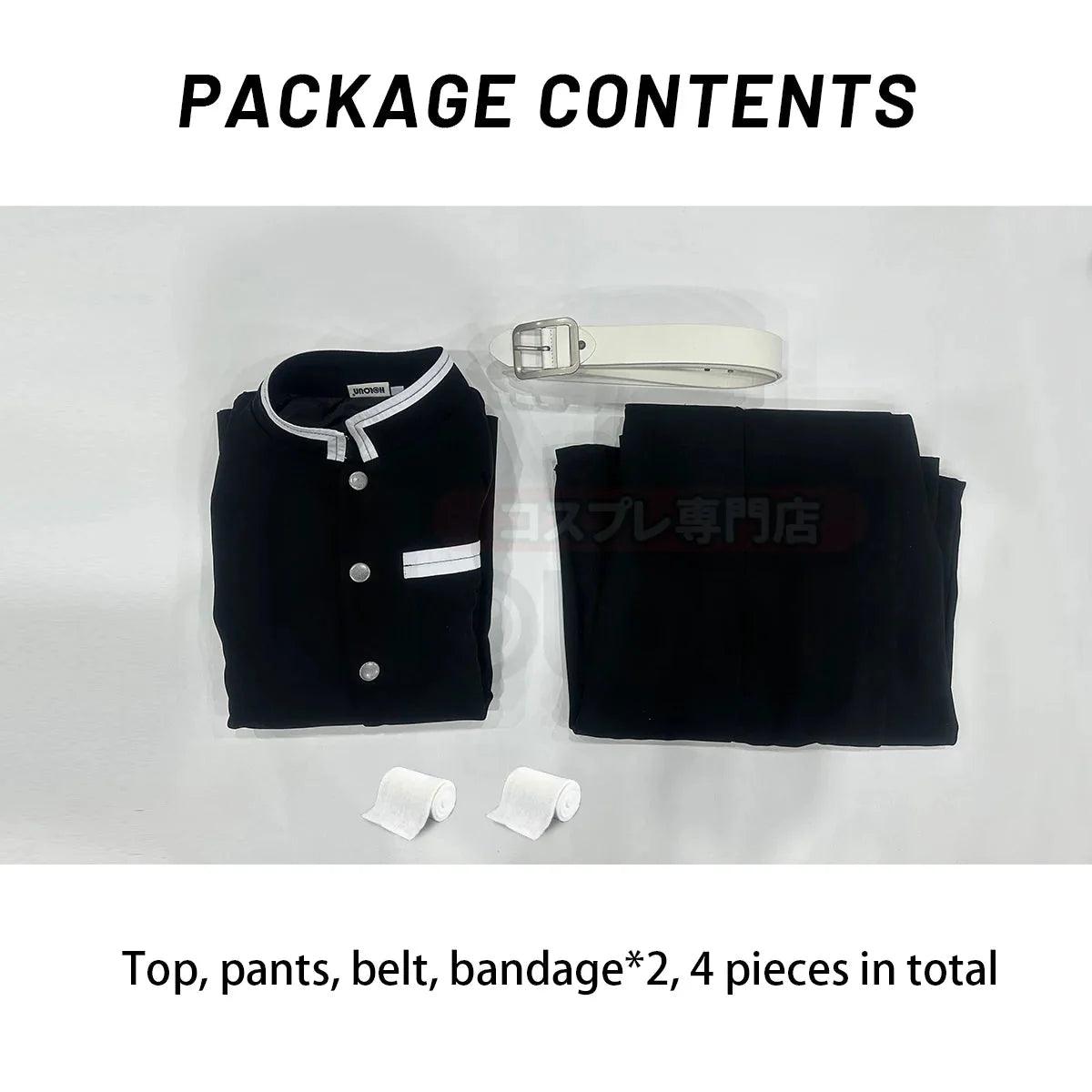 Anime Kamado Tanjirou Agatsuma Zenitsu Cosplay Costume Embroidery Black Team Uniform Elastic Pants Belt Cos Halloween - Coscosmos