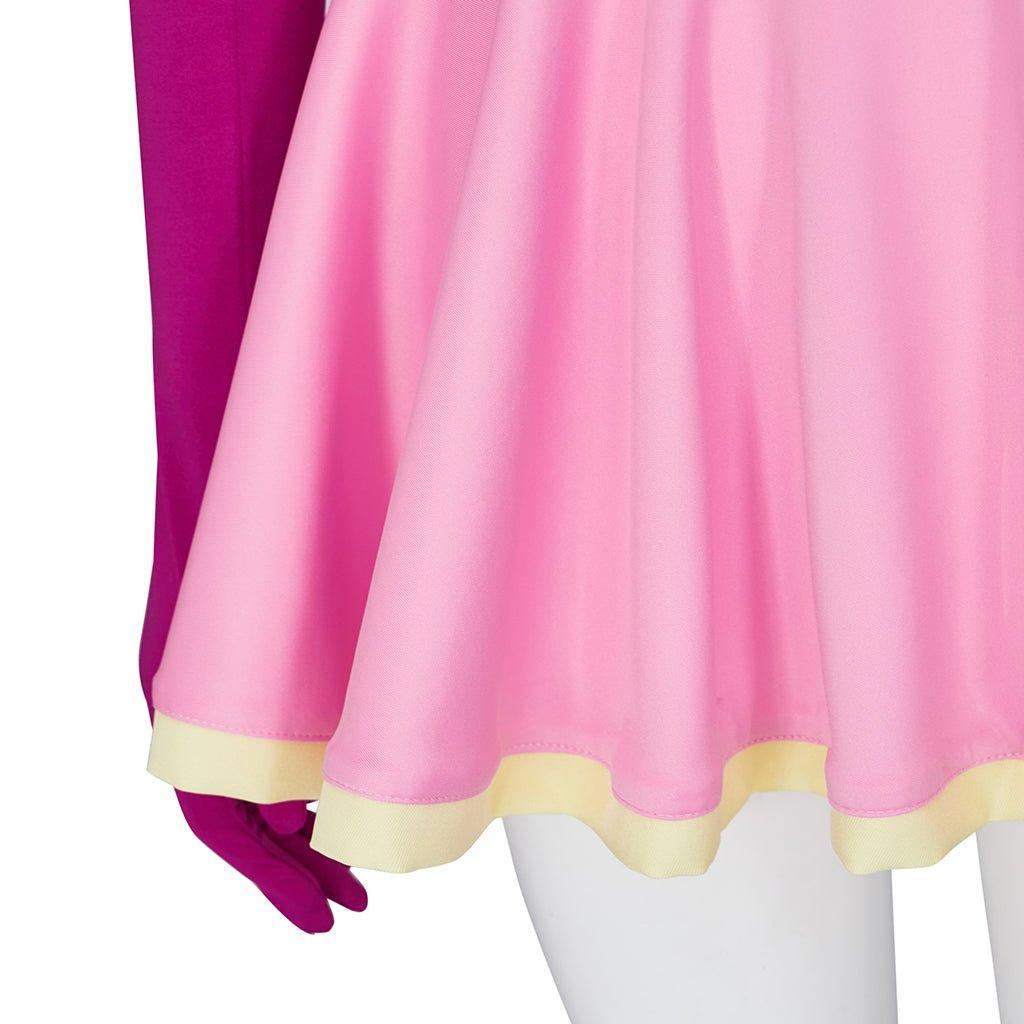 Anime Me!Me!Me! MeMeMe - chan Cosplay Pink Dress with Gloves & Stockings | Women Girls Halloween Costume - Coscosmos