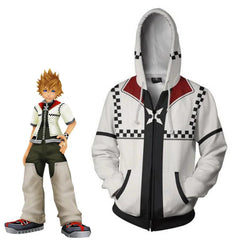 Anime Roxas Cosplay Costume For Women Men 3D Printed Zipper Sweatshirt Halloween Carnival Party Comic Con Hooded Pullover - Coscosmos