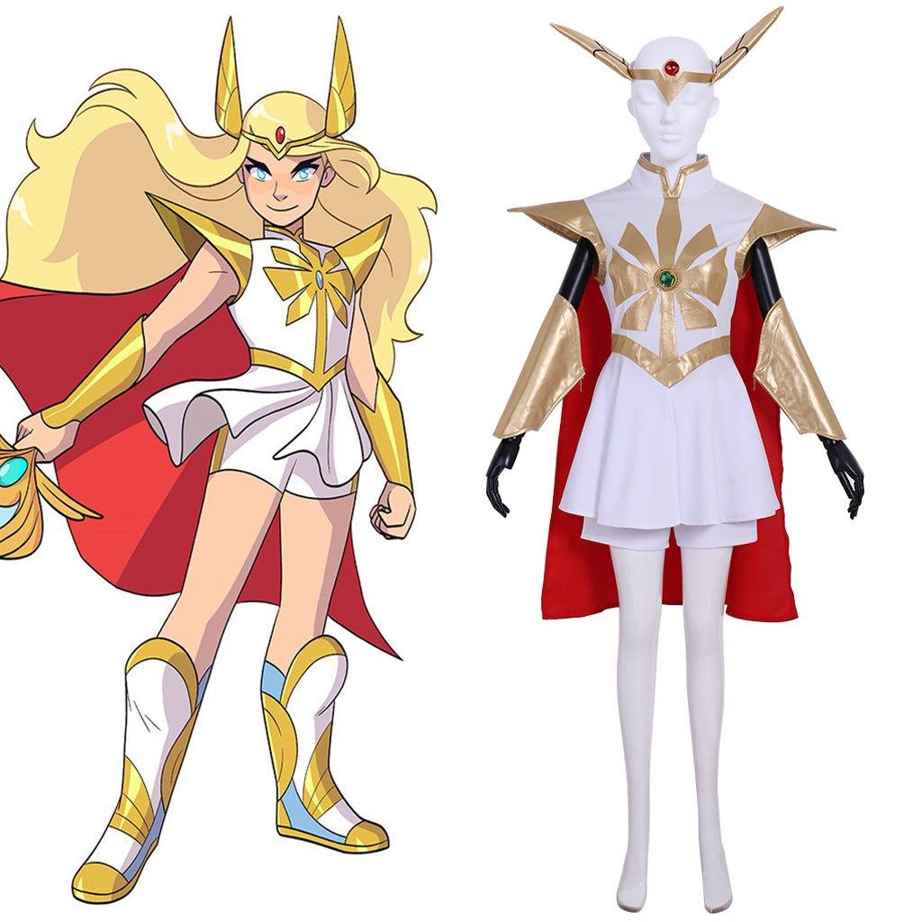 Anime She - Ra Princess of Power She Ra Cosplay Dress Costume Dress Cloak - Coscosmos