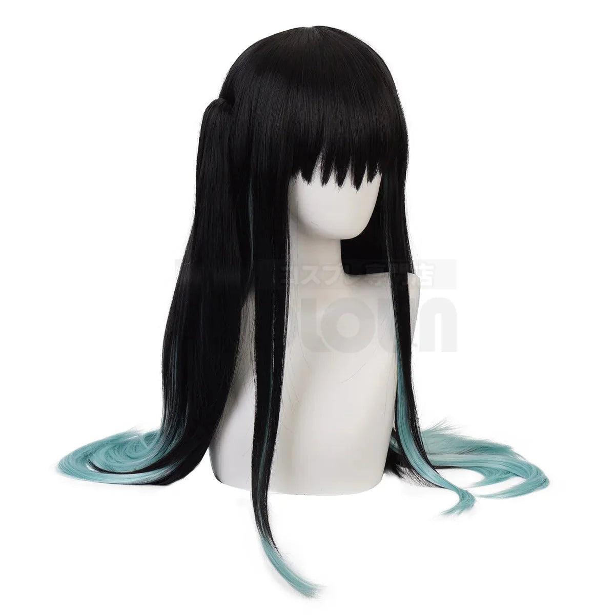 Anime Tokitou Muichirou Cosplay Wig Rose Net Synthetic Fiber Adjustable Size Heat Resistant Cap Comb Halloween Cos - Coscosmos